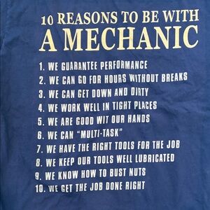 Men's Navy Blue Mechanic Graphic Tee